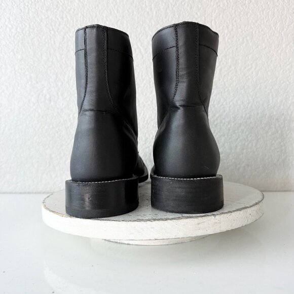 NEW Lane Mens Black Ankle Boots Size 12.5 Lace-up Casual Genuine Leather Sole - Picture 3 of 11